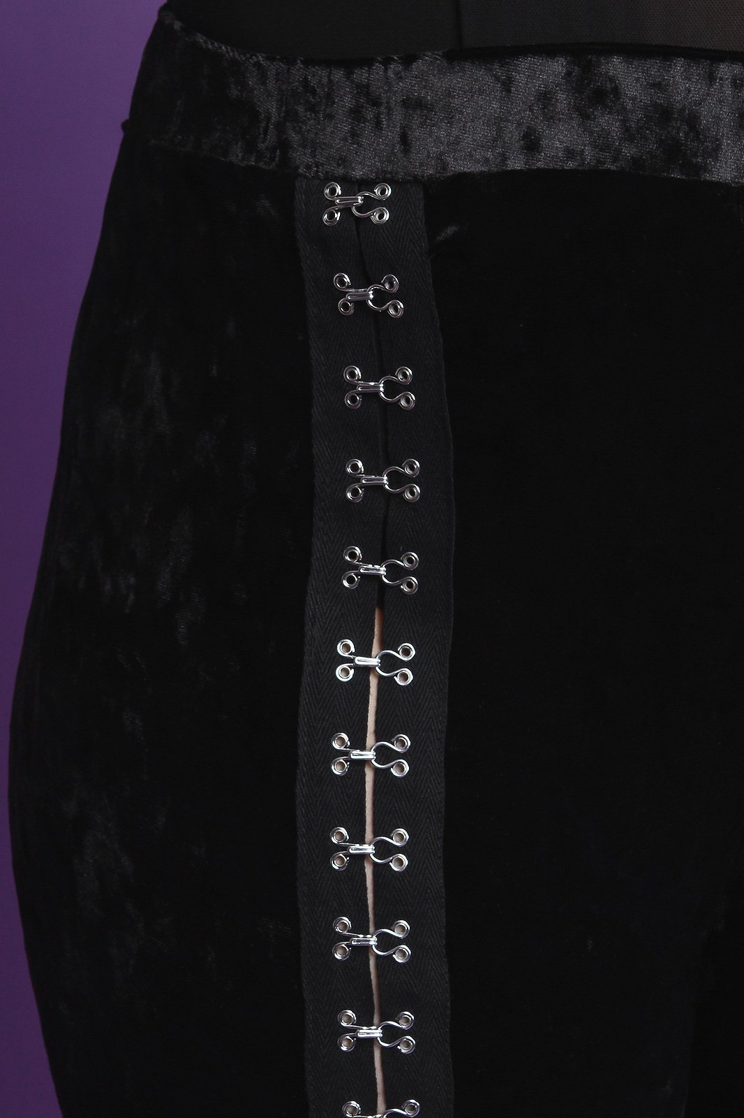 Hook-N-Eye Crush Velvet Flare Pants