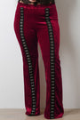 Hook-N-Eye Crush Velvet Flare Pants