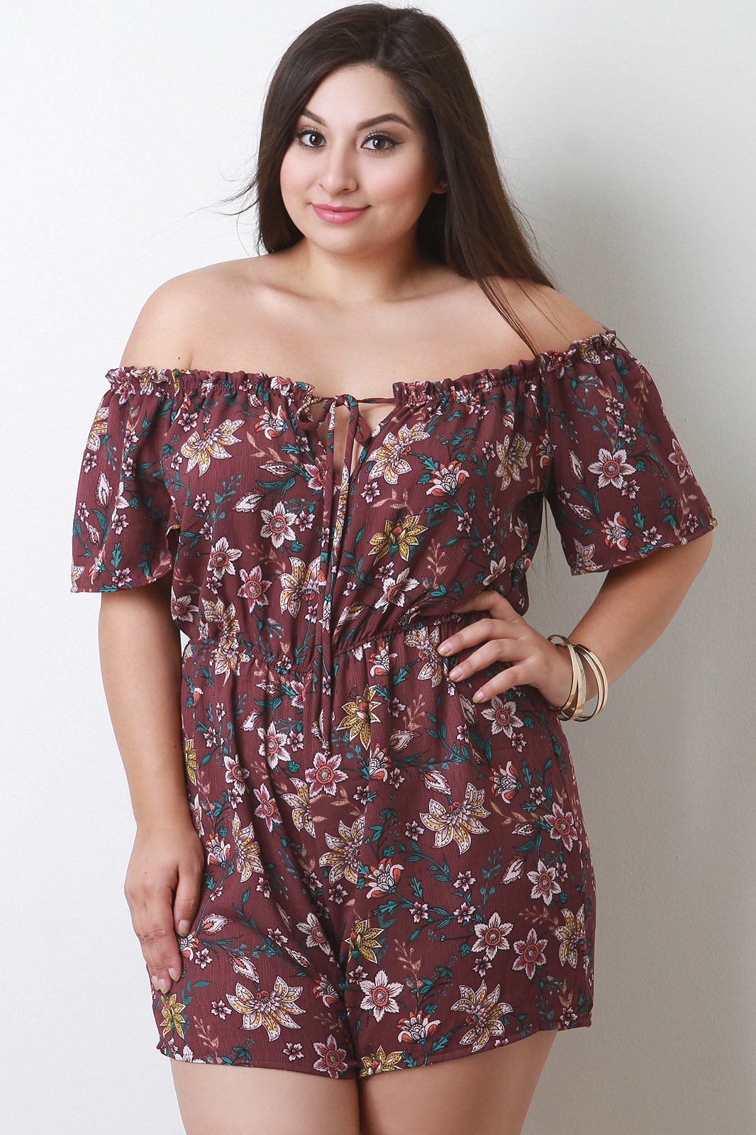 Paisley Floral Bardot Romper