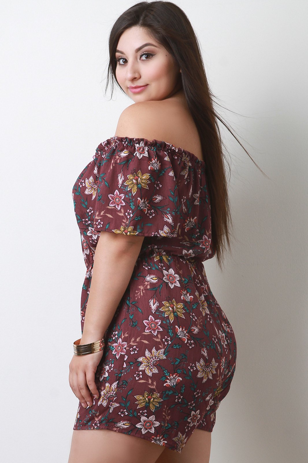 Paisley Floral Bardot Romper