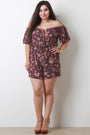 Paisley Floral Bardot Romper