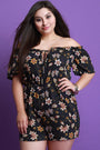 Paisley Floral Bardot Romper