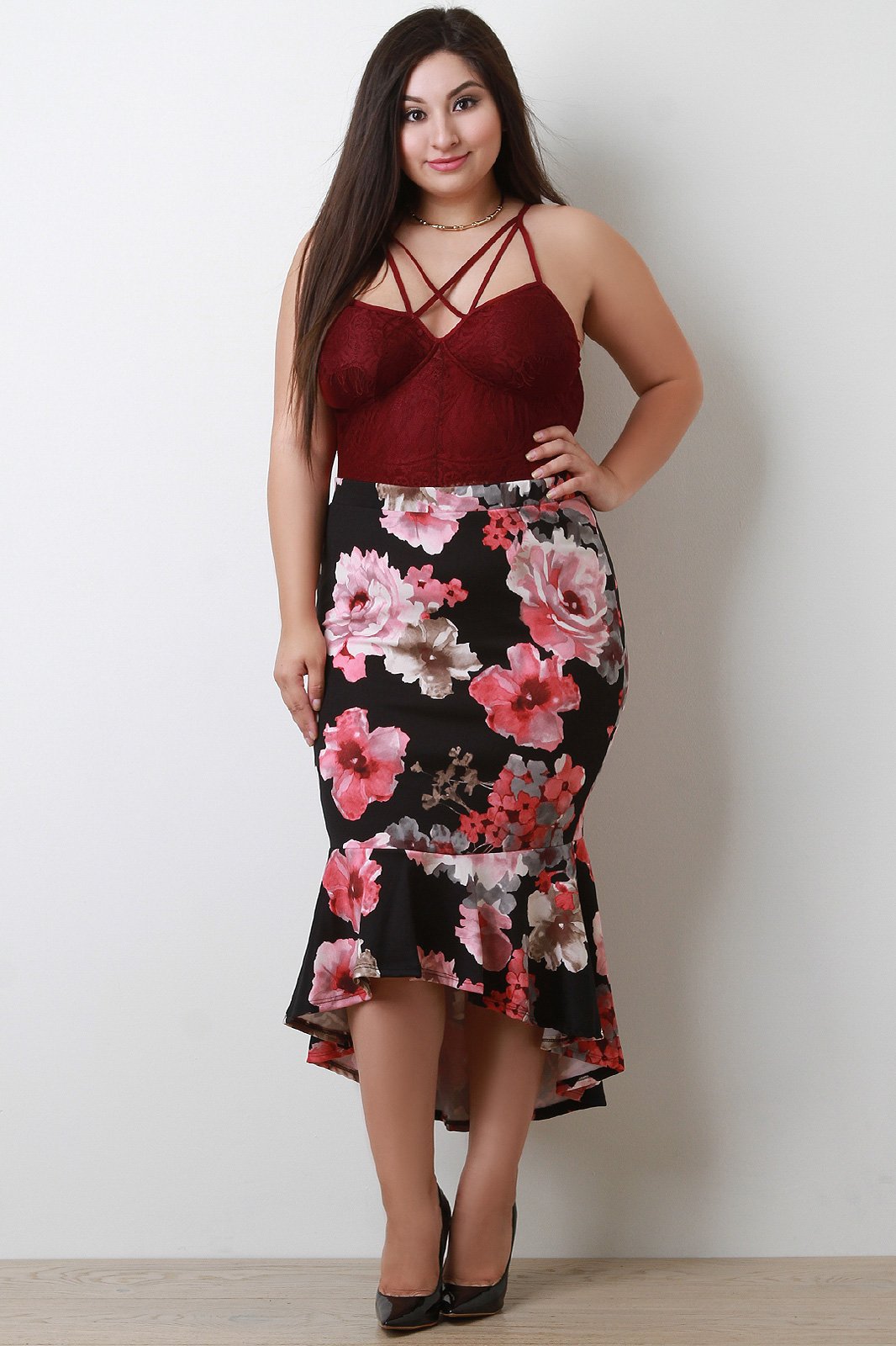 Eyelash Lace Mesh Strappy Bralette Crop Top