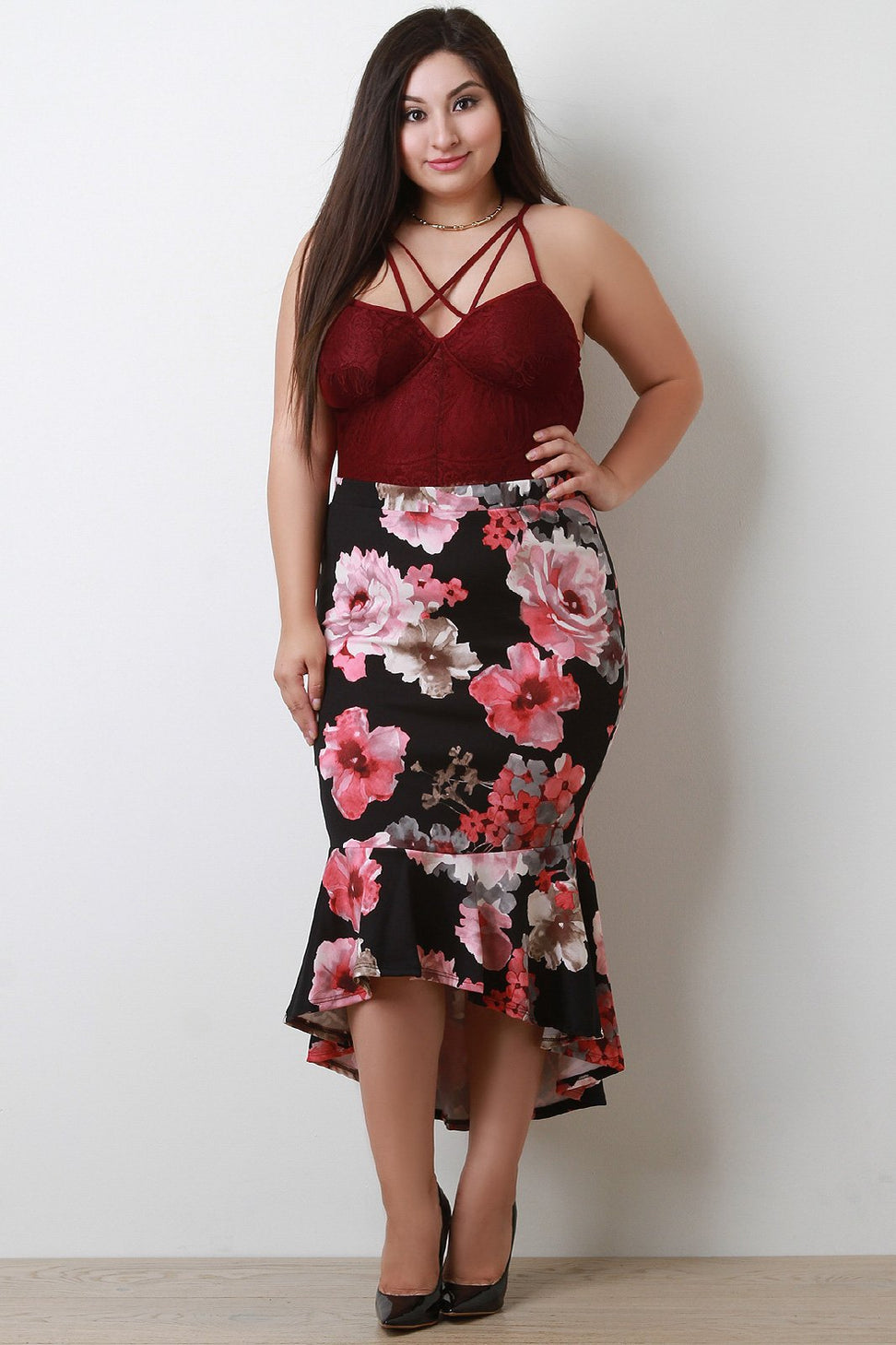 Eyelash Lace Mesh Strappy Bralette Crop Top