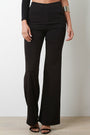 Textured Knit High Waist Flare Pants