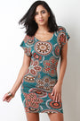 Bohemian Floral Wheels Mini Dress