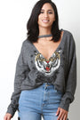 Terry Cloth Wild Tiger Sweater Top