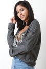 Terry Cloth Wild Tiger Sweater Top