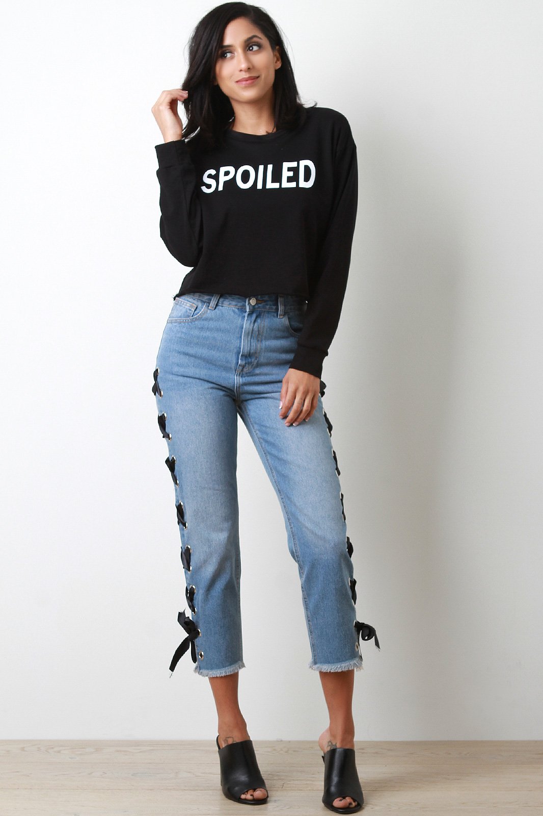 Raw Edge Spoiled Sweater Top