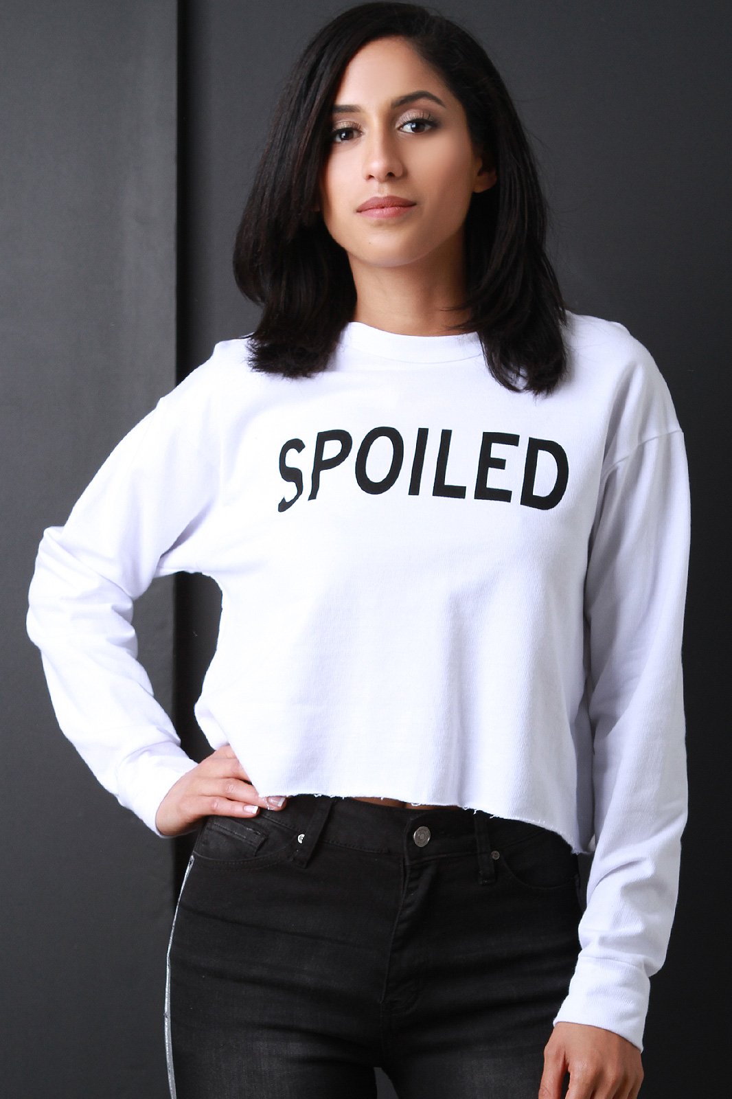 Raw Edge Spoiled Sweater Top