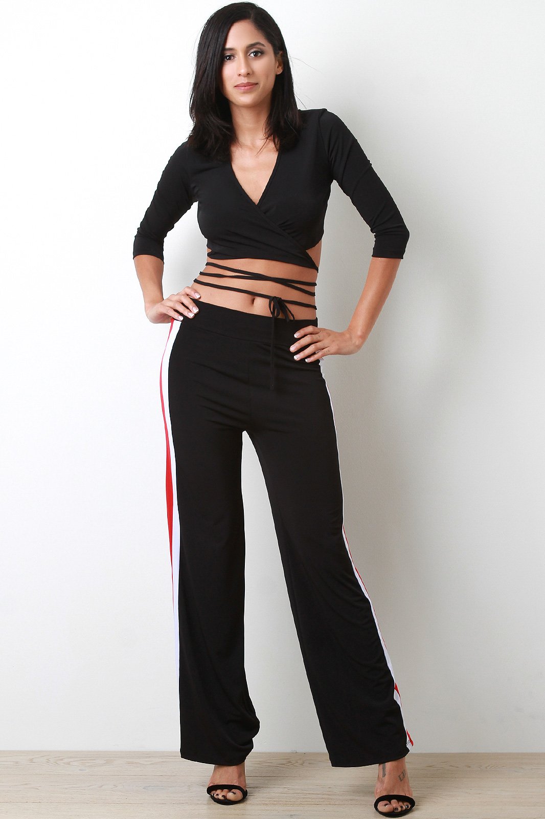 Surplice Wrap Crop Top