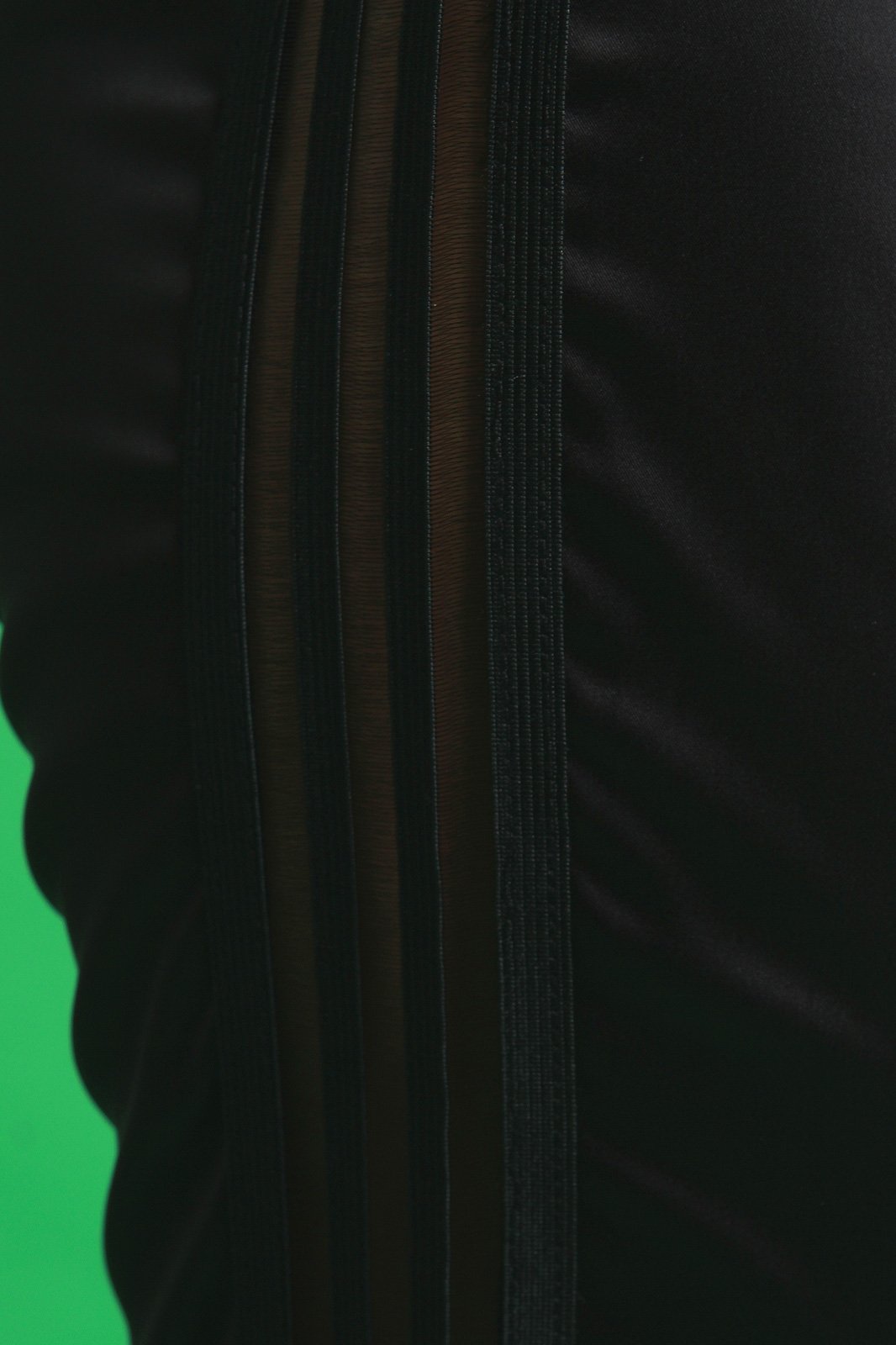 Elastic Striped Satin Jogger Pants