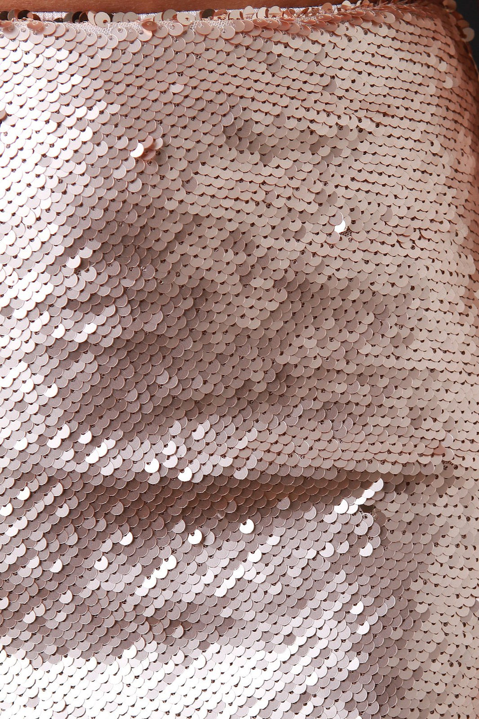 Sequin Cold Shoulder Crop Top With Mini Skirt Set