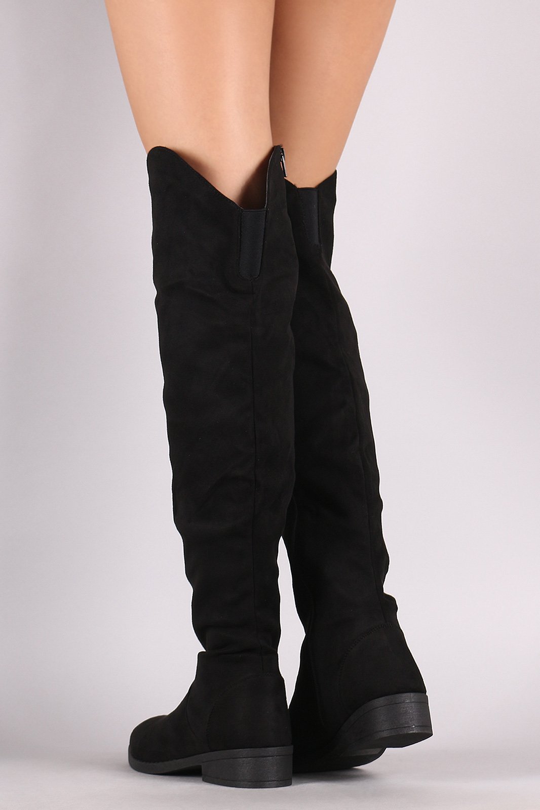 Qupid Suede Riding Knee High Boots
