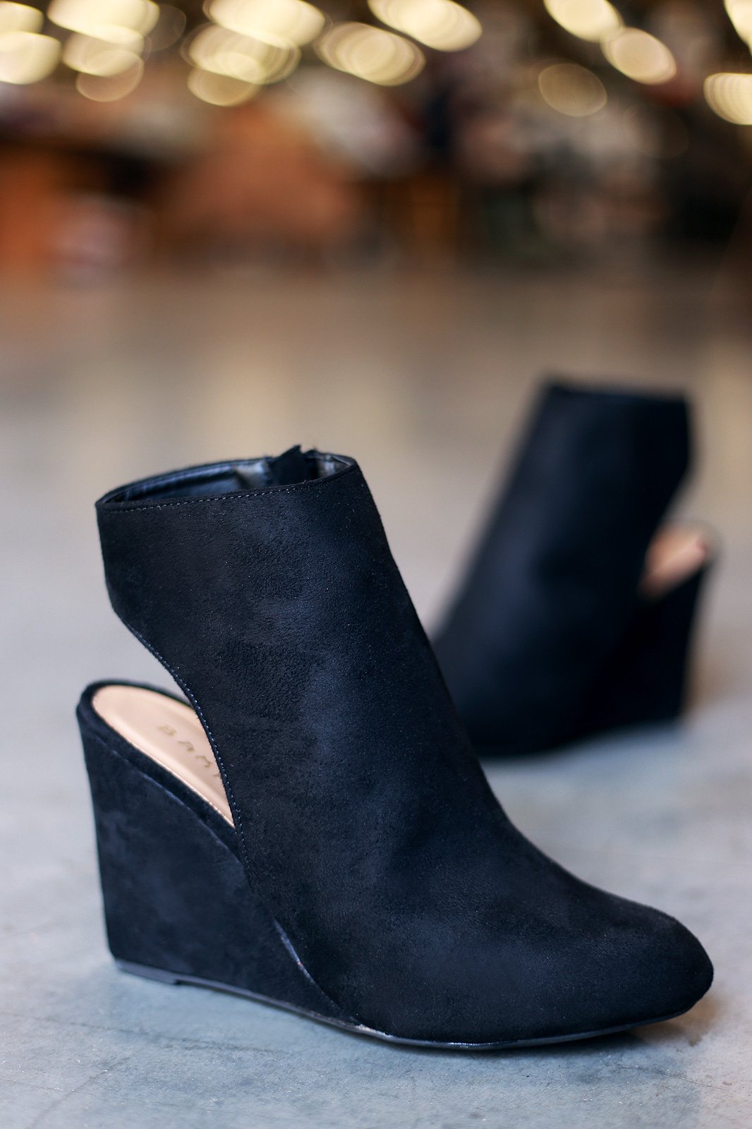 Bamboo Suede Mule Wedge