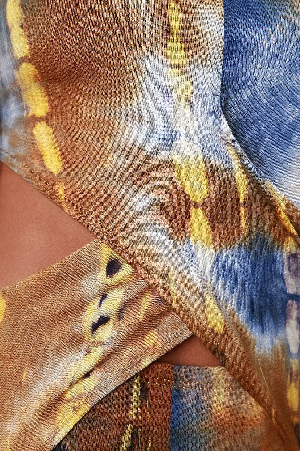 Tie Dye Jersey Knit Maxi Top With High Rise Leggings Set