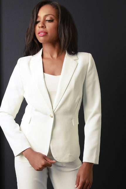 Textured Knit Blazer Jacket