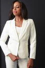 Textured Knit Blazer Jacket