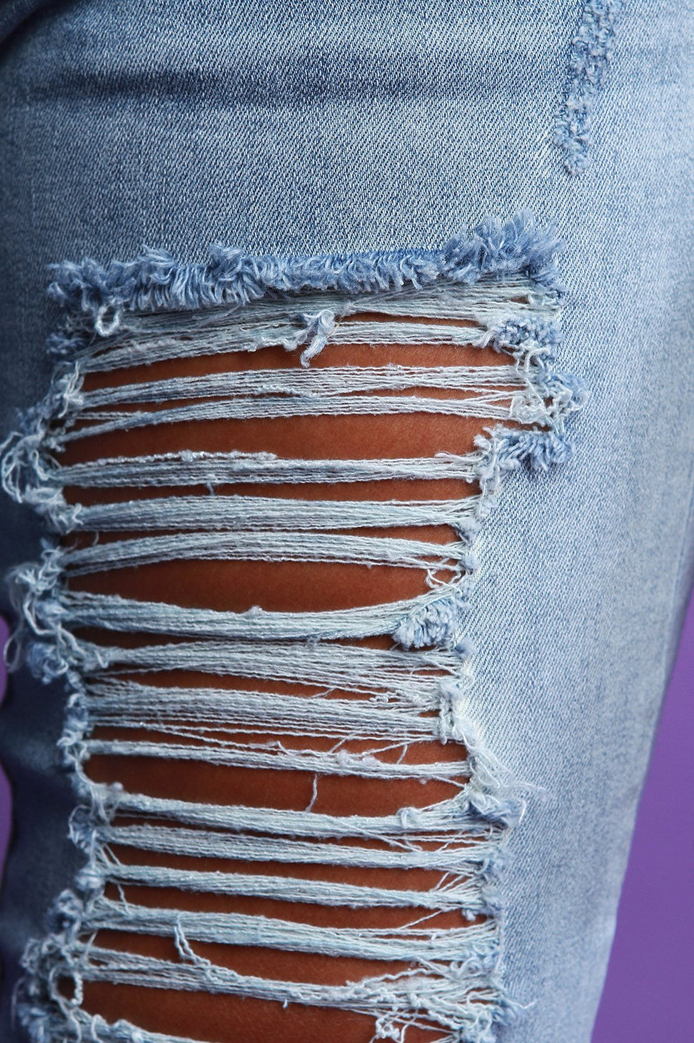 Mid Rise Distressed Skinny Denim Jeans