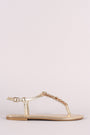 Bamboo Jewels Embellished Thong Flat Sandal