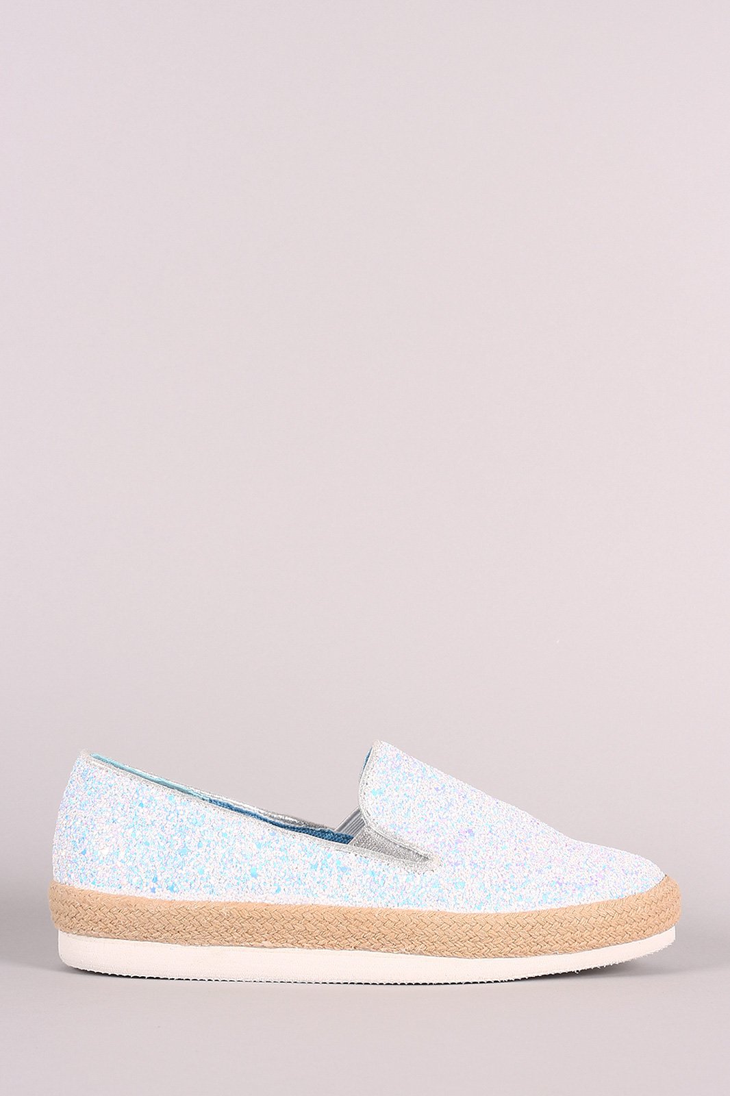 Bamboo Encrusted Glittery Slip-On Loafers