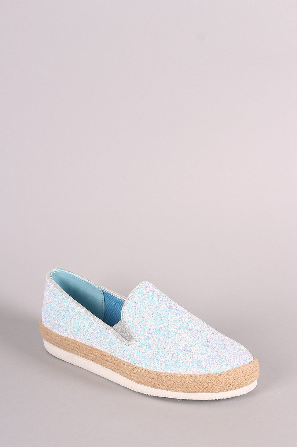 Bamboo Encrusted Glittery Slip-On Loafers