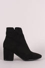 Bamboo Suede Block Heeled Booties