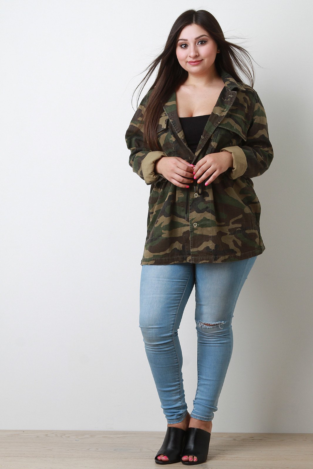 Live Free Camouflage Button Up Jacket - NoveltyOne