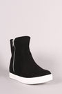 Suede Zippered High Top Sneaker