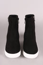 Suede Zippered High Top Sneaker