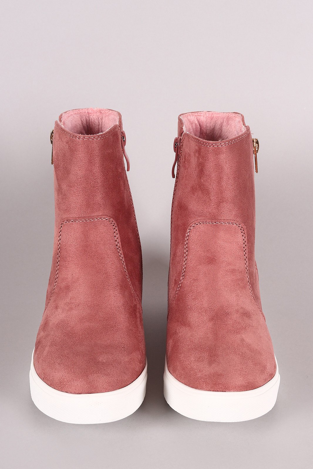 Suede Zippered High Top Sneaker