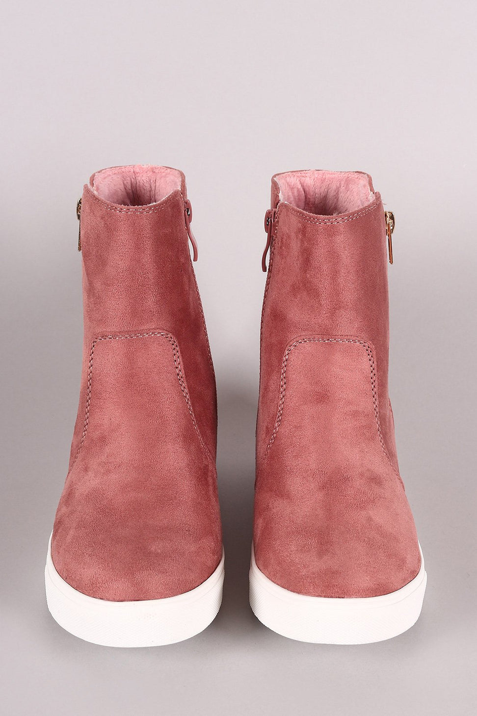 Suede Zippered High Top Sneaker