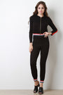 Stripe Accent Jersey Knit Jogger Pants