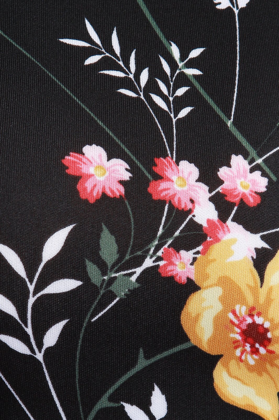 Floral Bell Sleeve Bodycon Midi Dress - NoveltyOne