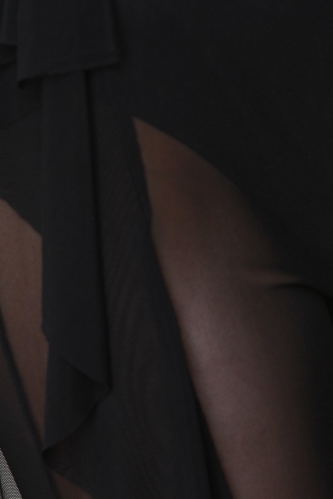 Ruffle Trim Choker Crop Top with High Waist Pants Set