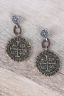 Ancient Etched Coin Earrings