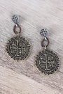 Ancient Etched Coin Earrings