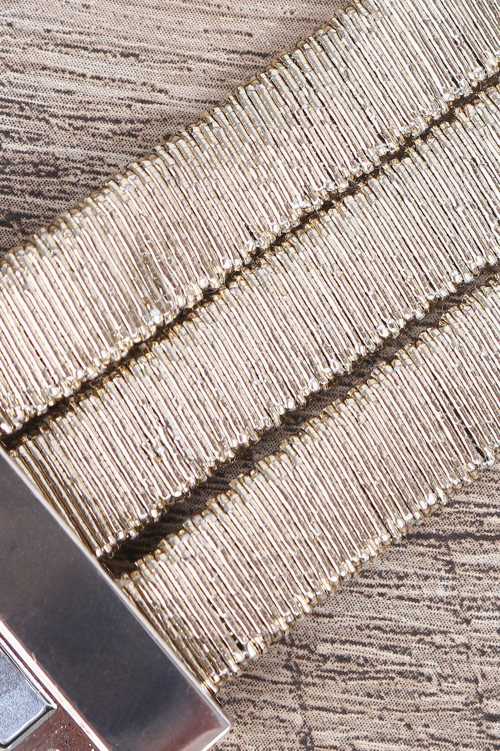 Three Banded Metallic Wire Wrapped Bracelet