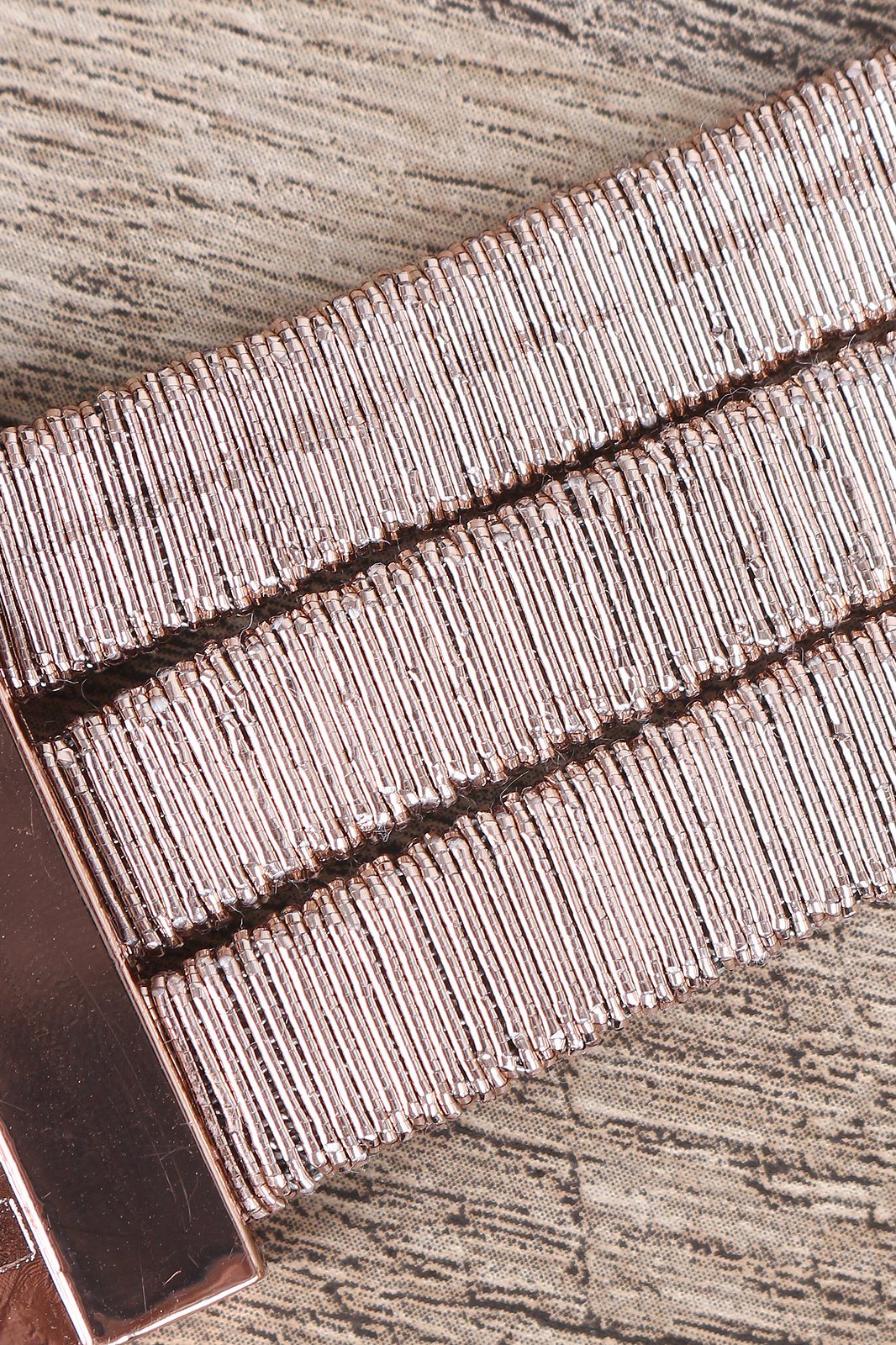 Three Banded Metallic Wire Wrapped Bracelet