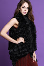 Quilted Faux Fur Vest