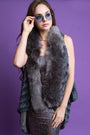 Quilted Faux Fur Vest