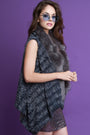 Quilted Faux Fur Vest