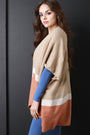Short Sleeves Color Block Cardigan