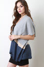 Short Sleeves Color Block Cardigan