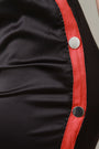 High Waisted Satin Side Snap Buttons Flared Pants