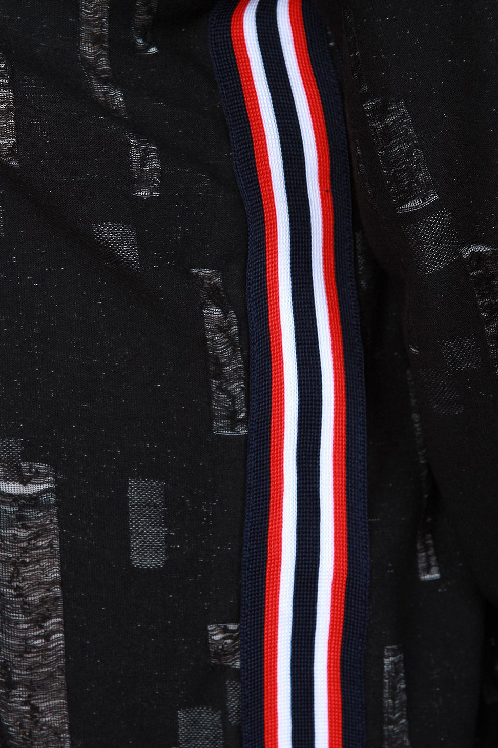 Distressed Side Striped Long Sleeve Sweater Dress - NoveltyOne