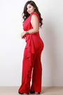 Ruffle Sides Wide Leg Jumpsuit