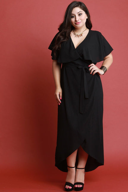 Flutter Tier Surplice Wrap Dress - NoveltyOne