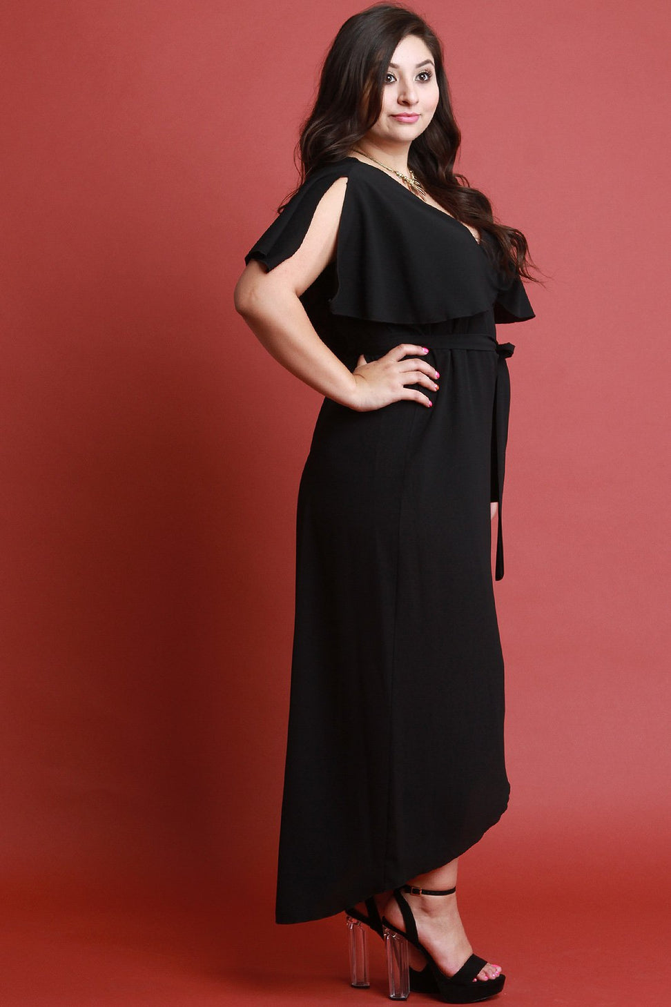 Flutter Tier Surplice Wrap Dress - NoveltyOne