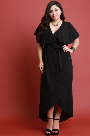 Flutter Tier Surplice Wrap Dress - NoveltyOne